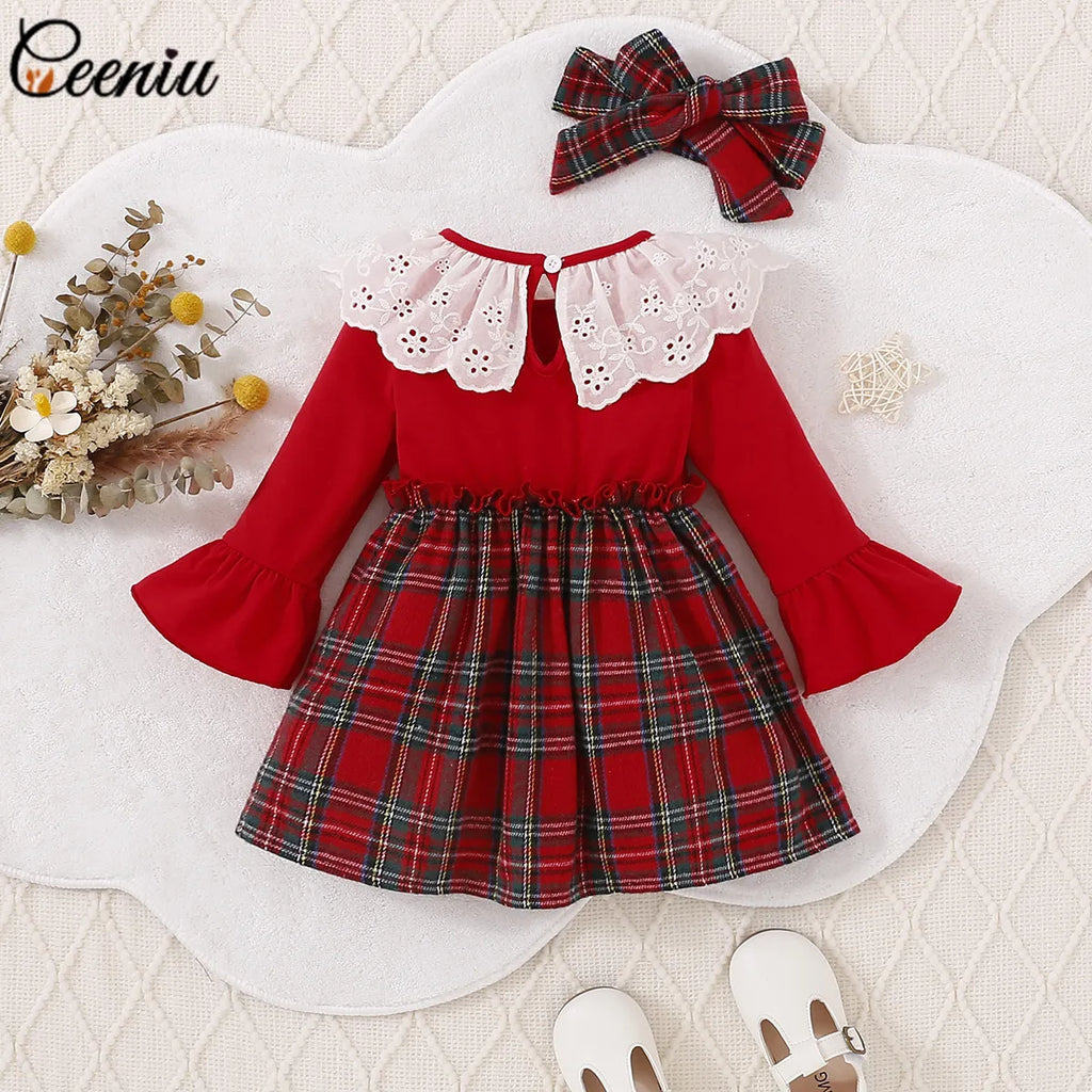 Baby Girl Blossom Bow Christmas Dress
