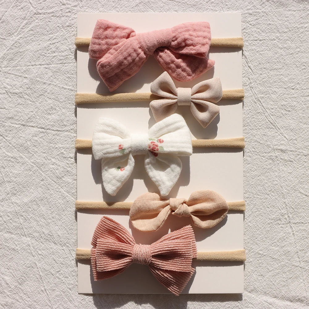 Baby Bow Headband 5Pc Set
