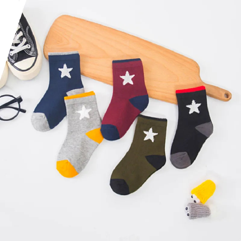 5Pairs Baby Socks Cotton Soft
