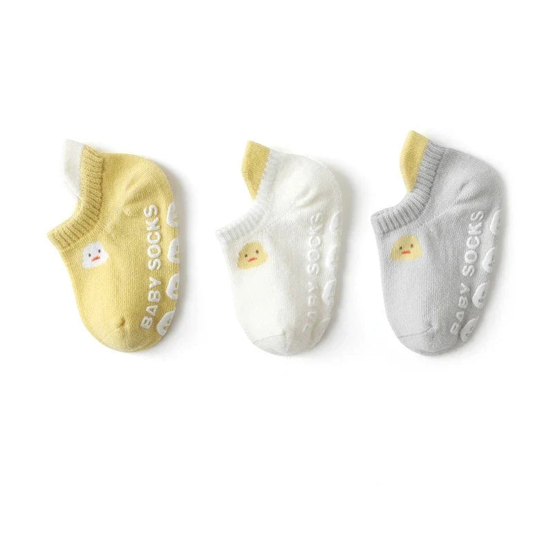 3 Pair Baby Sock Solid Color Mesh