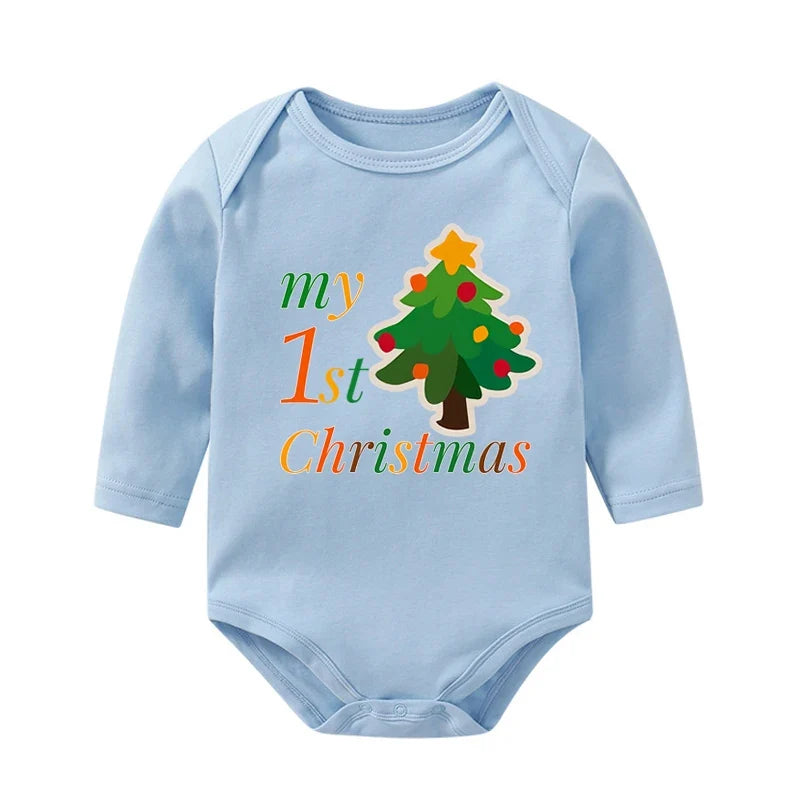 1st Christmas Baby Bodysuits