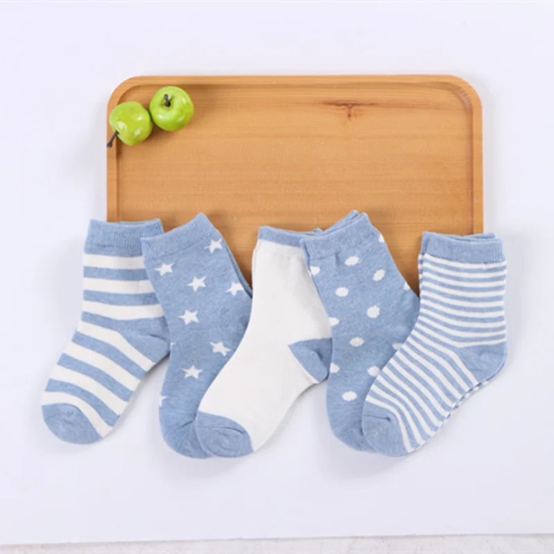 5 Pair Infant Cartoon Socks Cotton