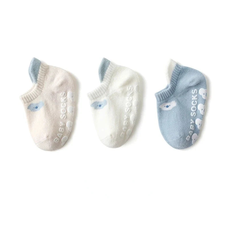 3 Pair Baby Sock Solid Color Mesh