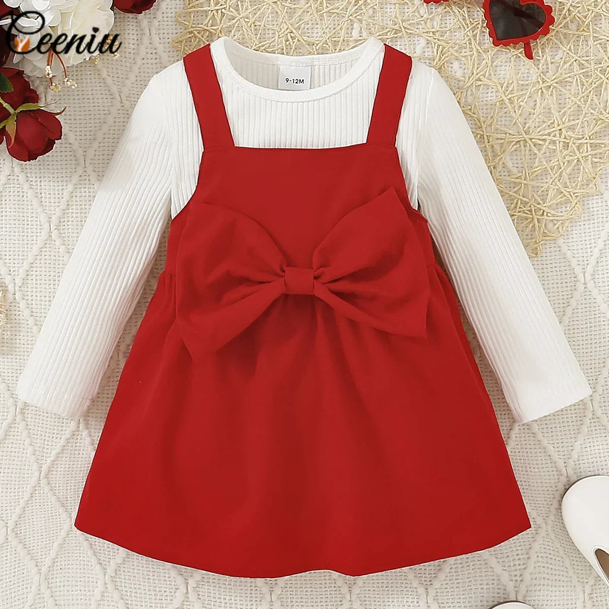 Baby Girl Blossom Bow Christmas Dress