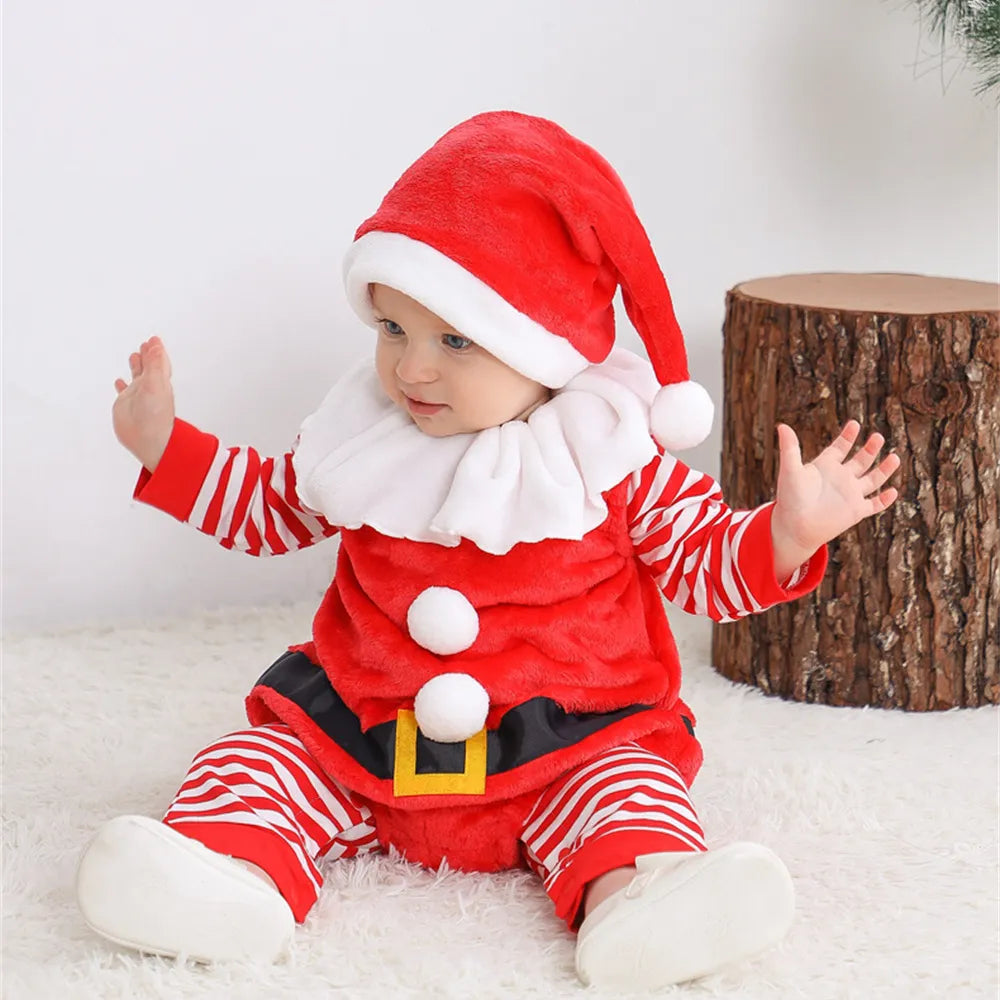 Baby Christmas Santa Claus Costume Romper
