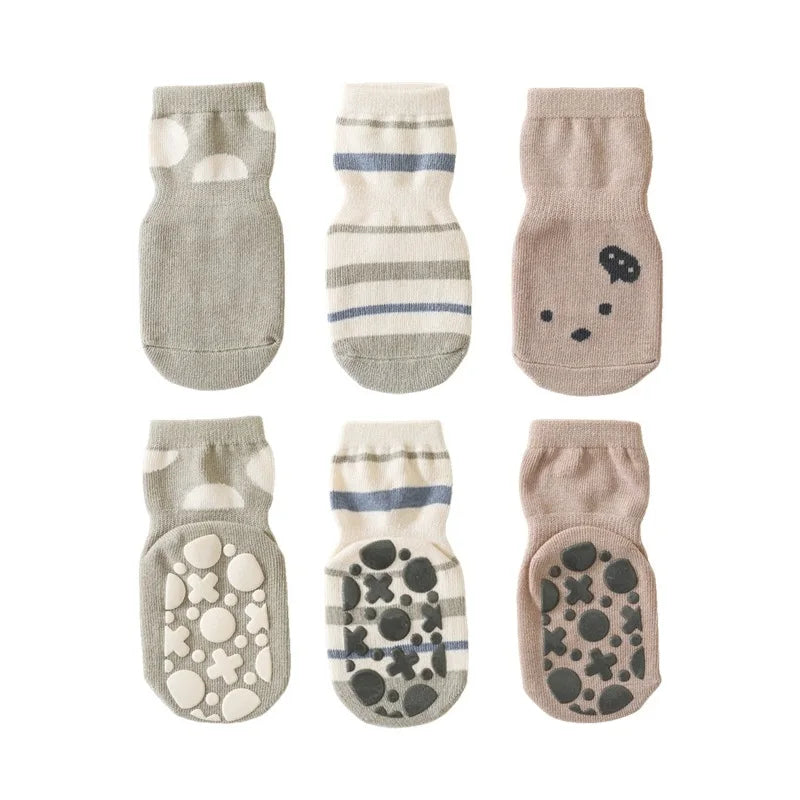 3 Pairs Cartoon Newborn Socks