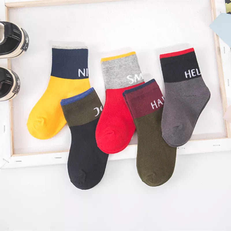 5Pairs Baby Socks Cotton Soft