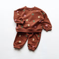 Bear Embroidery Hoodies and Pants 2Pcs Suit