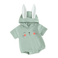 Bunny Short Sleeve Rabbit Ears Hooded Jumpsuit