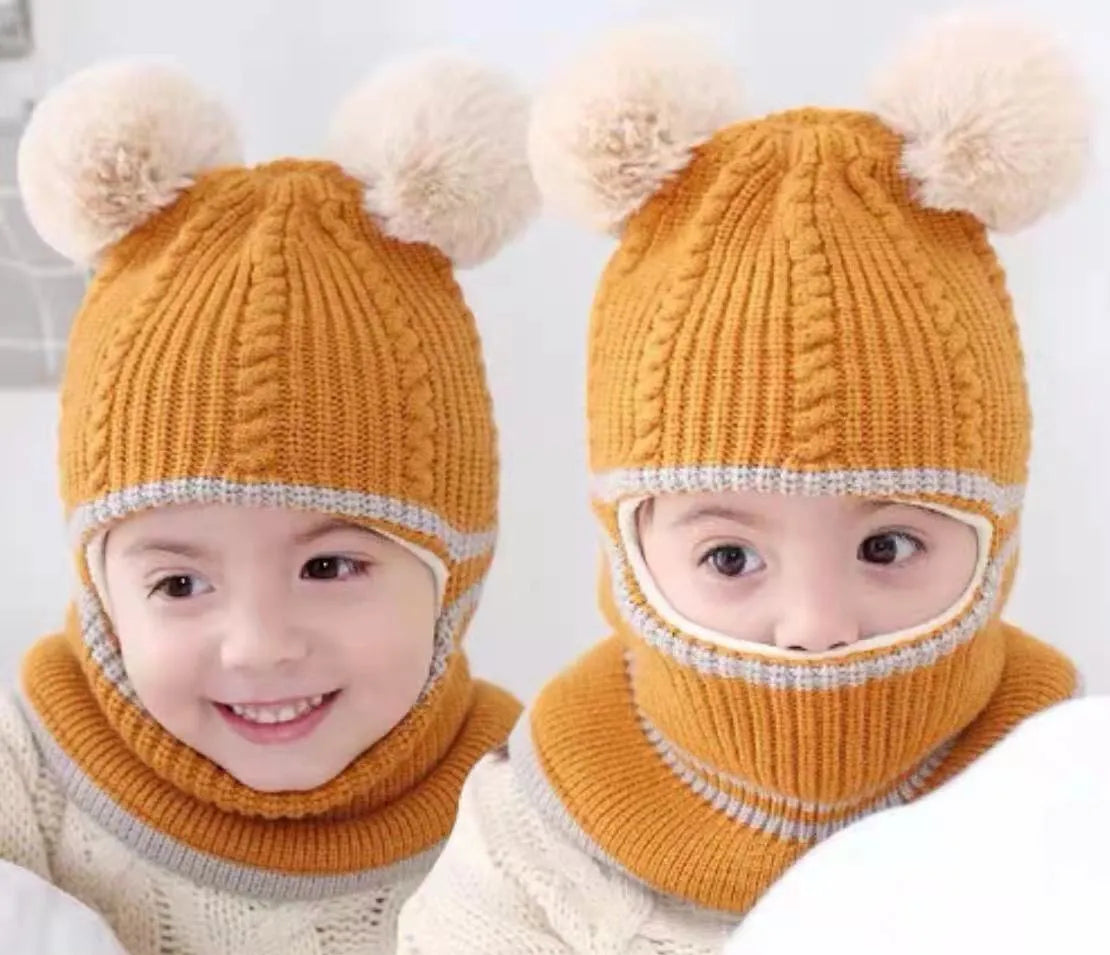 9Baby Hats Scarf One-Piece