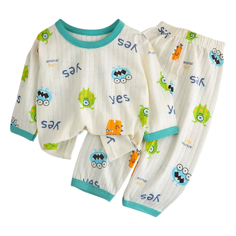 Cotton Long Sleeve and Pants Pajamas Sets