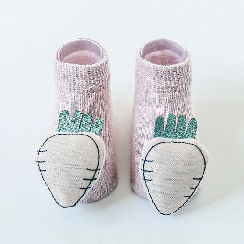 Cute Baby Boy Girl Socks Kids Dinosaur/fox Newborn Cheap Stuff Anti Slip Sokken for 0-3years Bebe Infant Toddlder Floor Socks