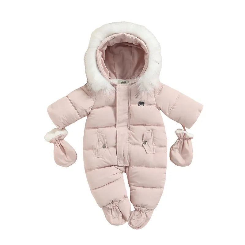Coat Romper Hooded Puffer Jacket/ jumpsuit