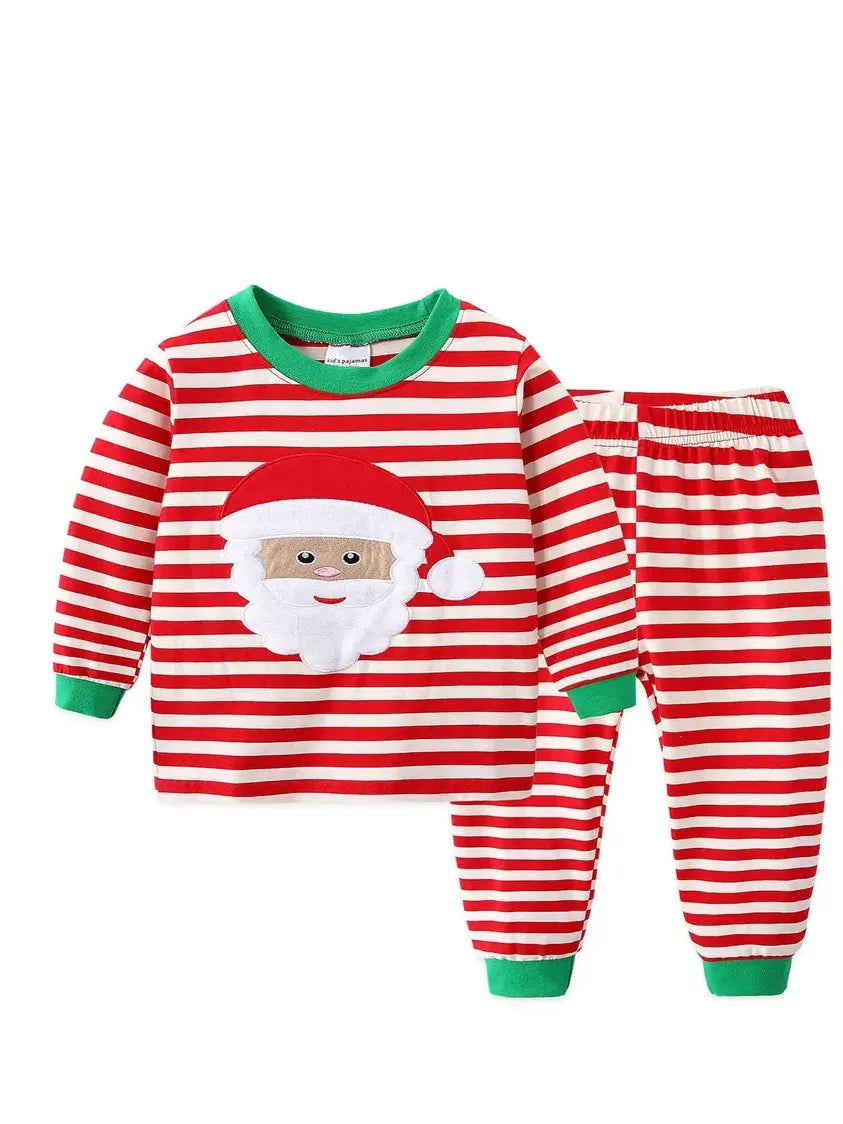Children's Cute Cartoon Santa Claue Pajamas Sets