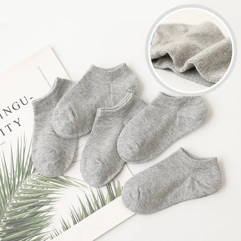 5 Pairs Children Socks Cotton Breathable Mesh