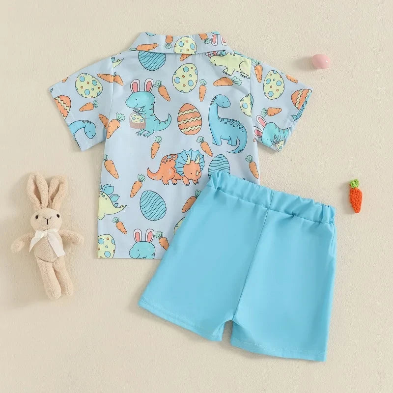Baby Boys Easter Outfits Cute Egg Carrot Pattern
