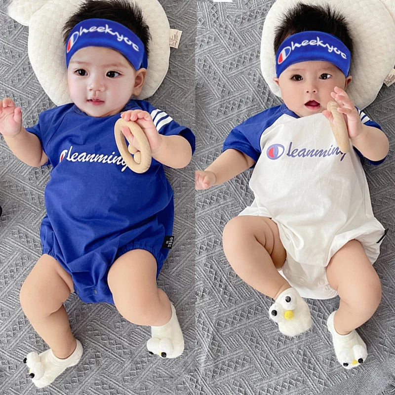 Baby summer short-sleeved jumpsuit
