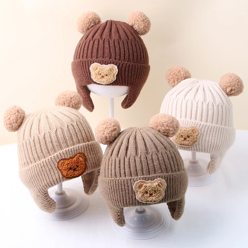 Baby Cute Bear Ear Protection Hats
