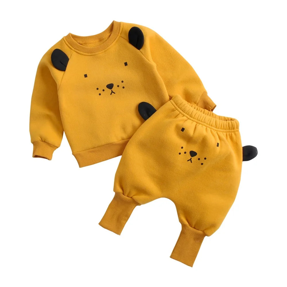 Cute Sweatshirt and Pants Cotton Sweatshirt Suit