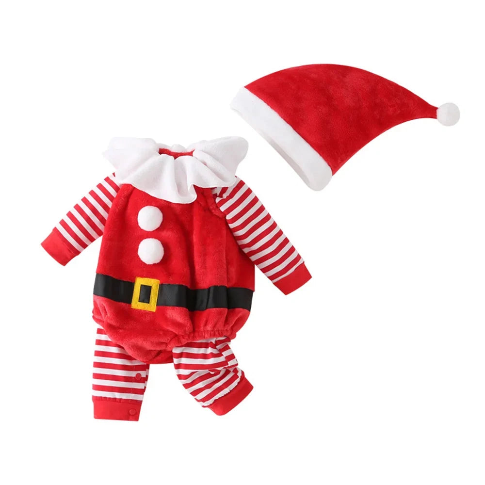 Baby Christmas Santa Claus Costume Romper
