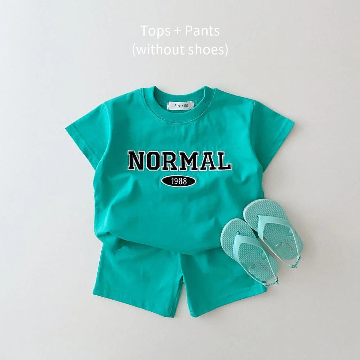 Cotton Short Sleeve T-shirt+Kid Casual Shorts