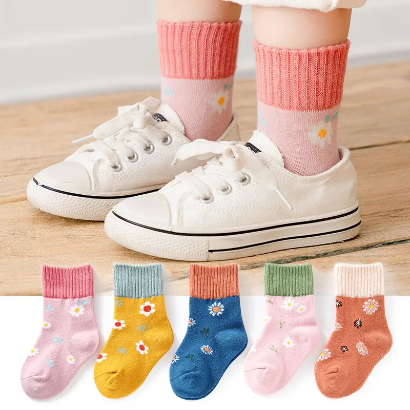5 Pairs Cartoon Children Socks
