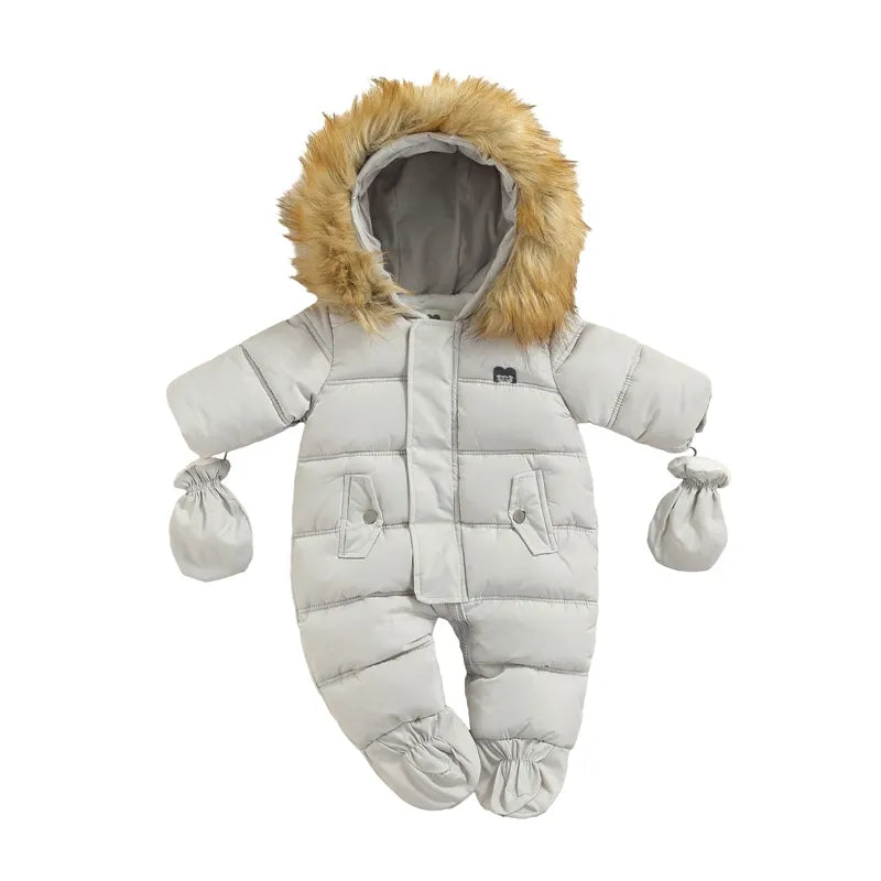 Coat Romper Hooded Puffer Jacket/ jumpsuit