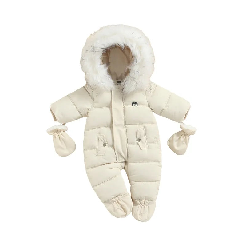 Coat Romper Hooded Puffer Jacket/ jumpsuit