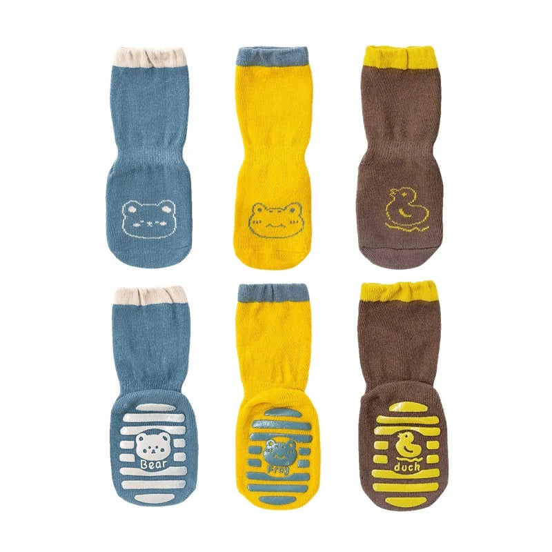 3 Pairs Cartoon Newborn Socks