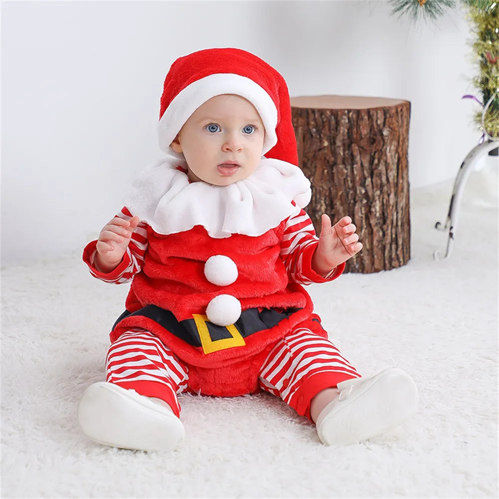 Baby Christmas Santa Claus Costume Romper