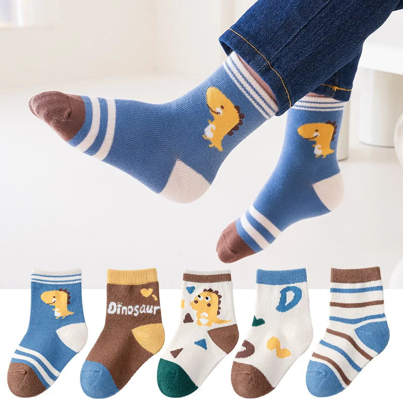 5 Pairs Cartoon Children Socks