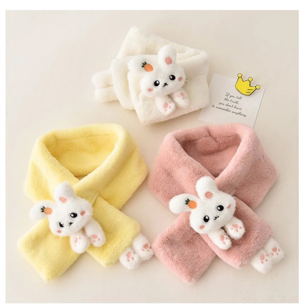 Baby Thick Plush Cross Winter Scarfs