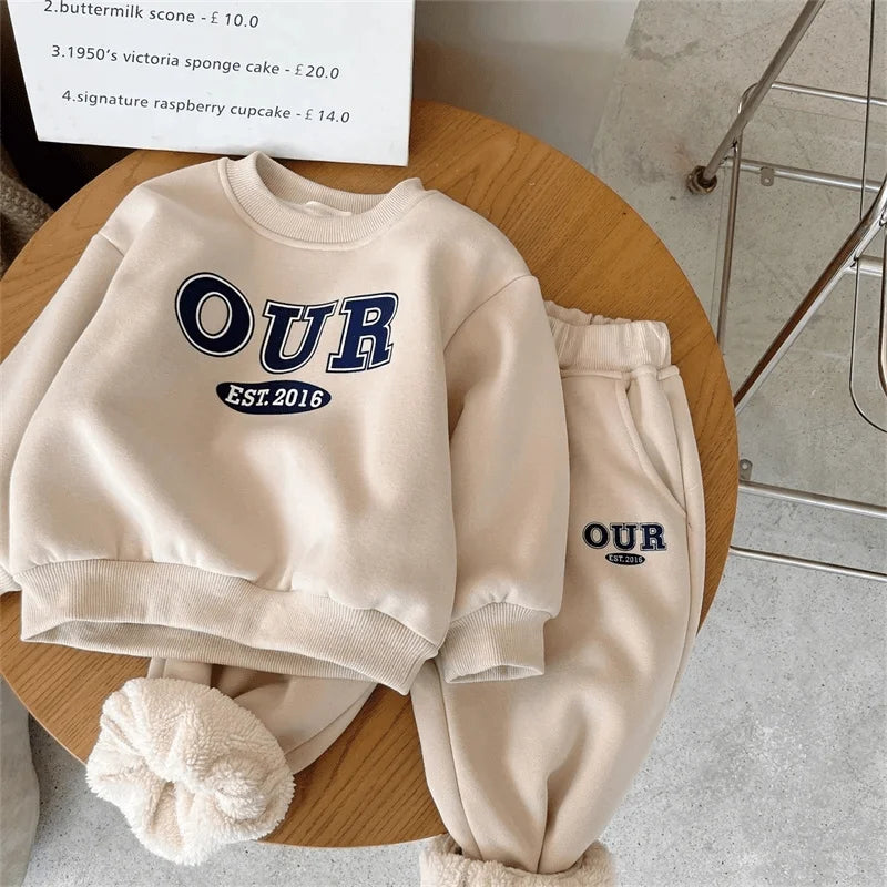 Fleece Inside Clothes Set Hoodie+Pant