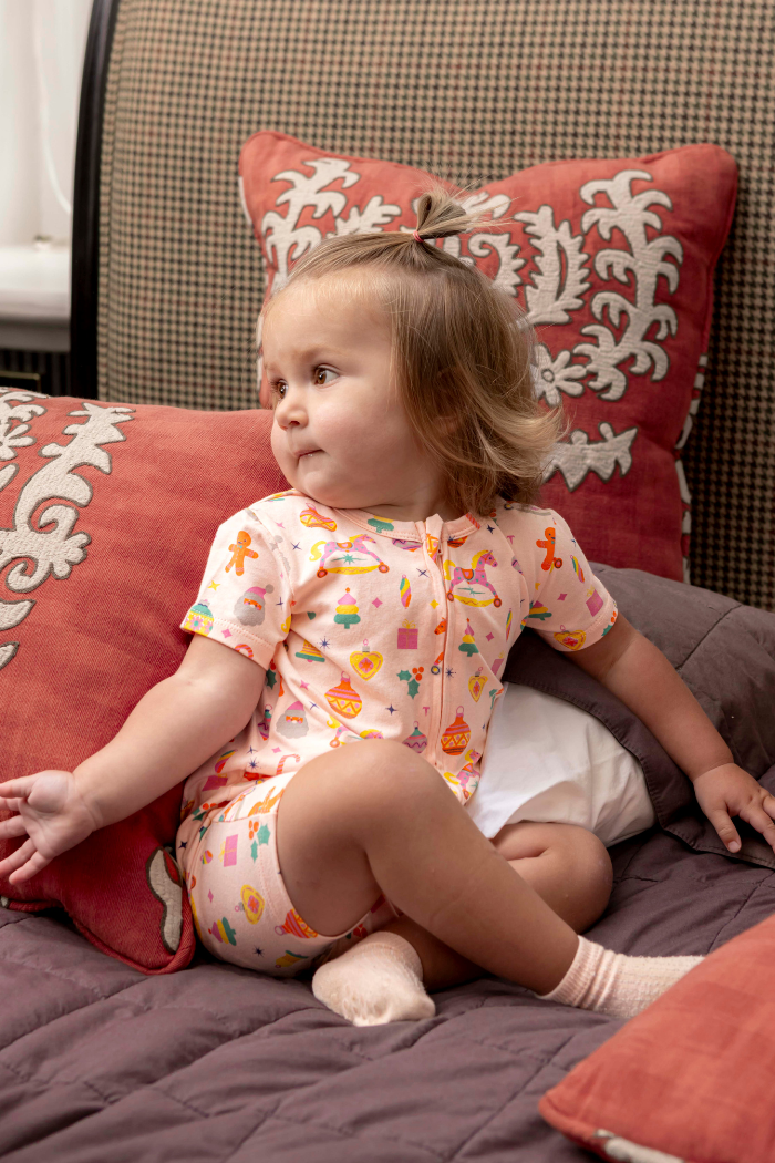 Candy Cane Zip Romper