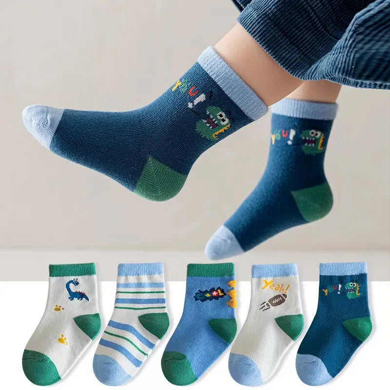 5 Pairs Cartoon Children Socks