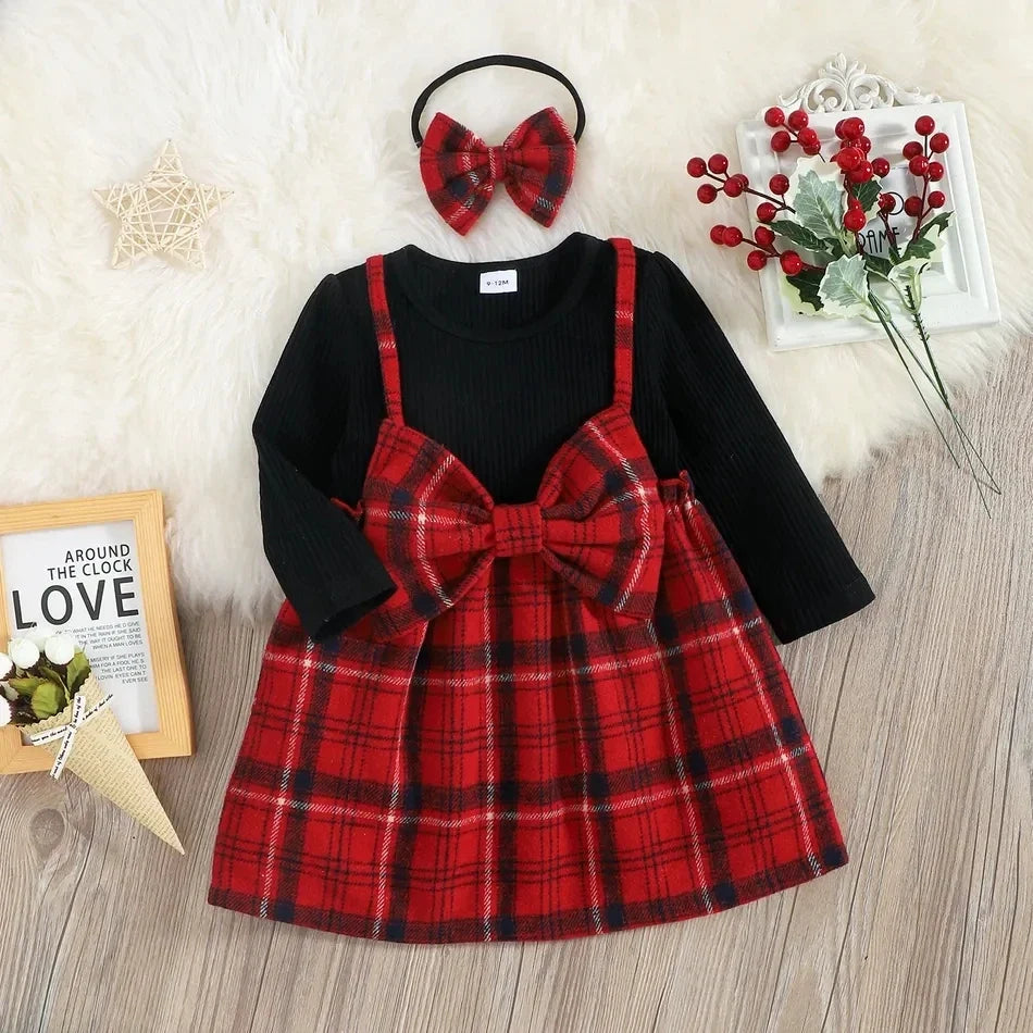 Baby Girl Blossom Bow Christmas Dress