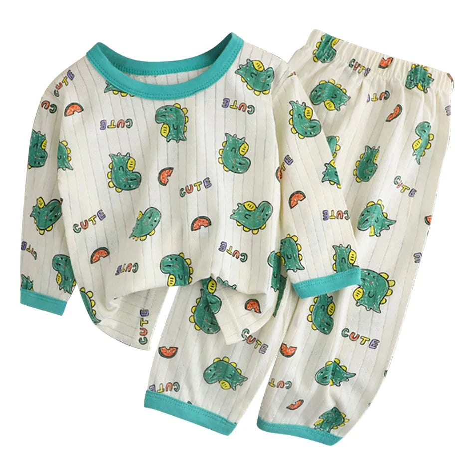 Cotton Long Sleeve and Pants Pajamas Sets