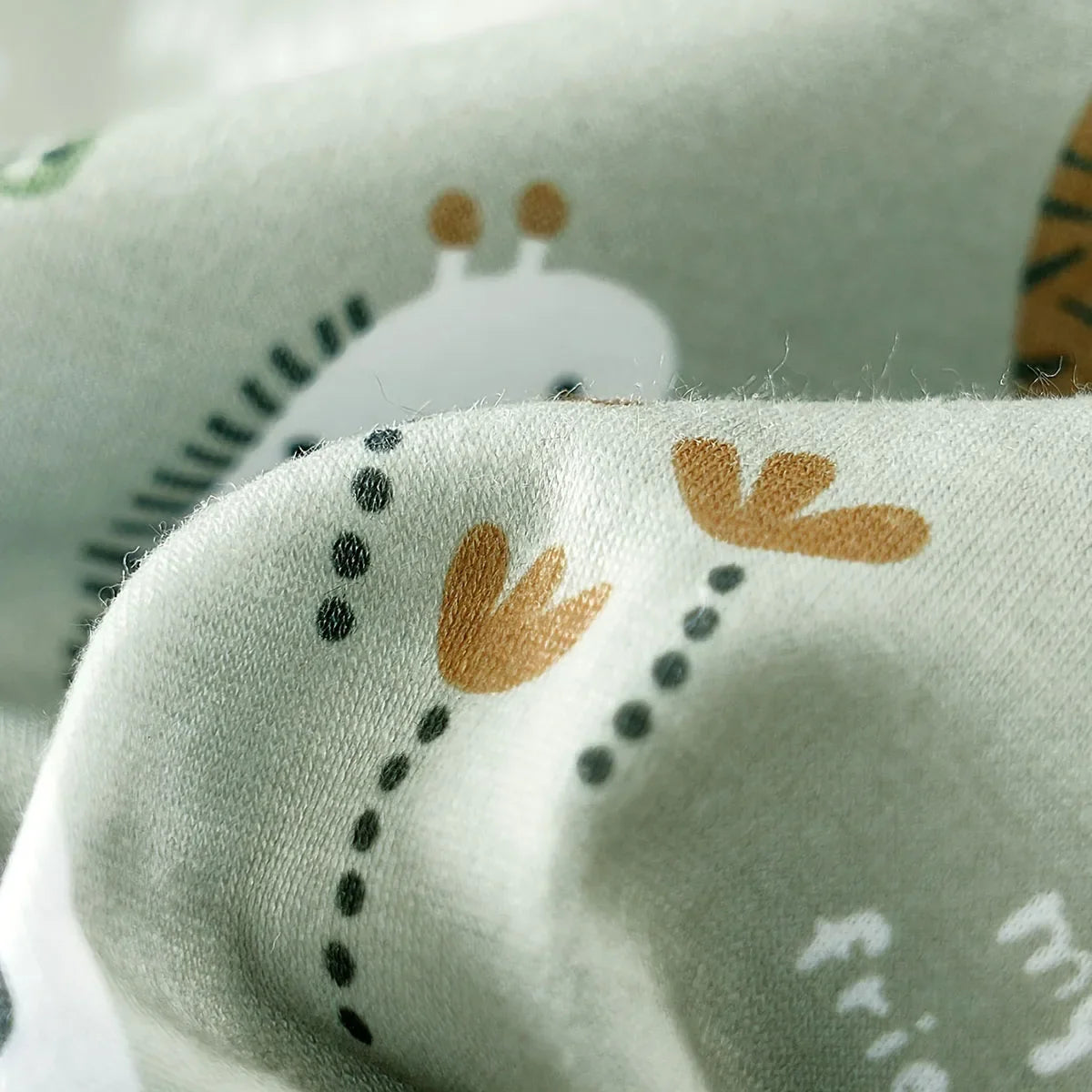 Animal Print Romper Newborn Baby Faux Two-Piece Bodysuit with Short Sleeves