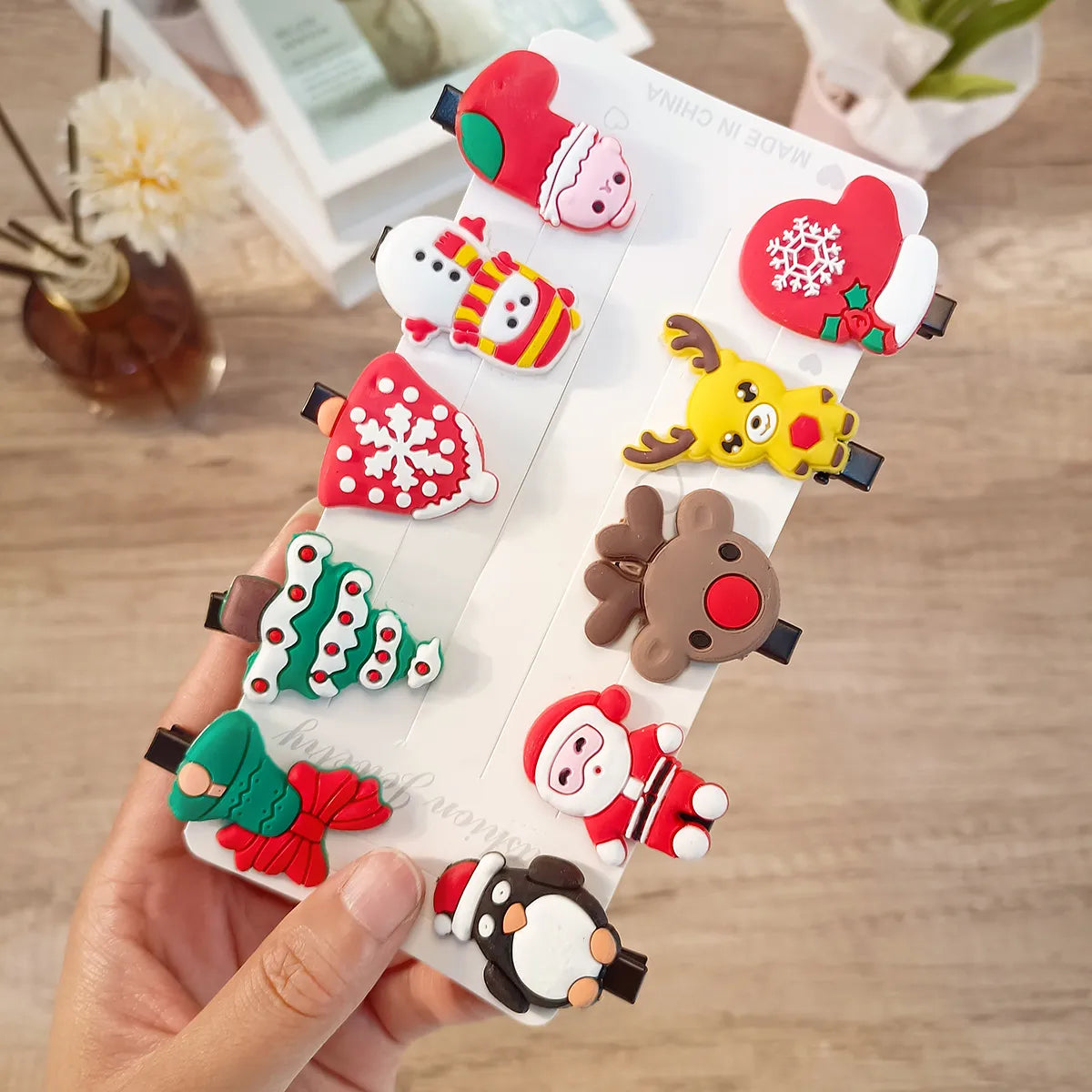 Cute Christmas Hair Clips 10PCS/Set