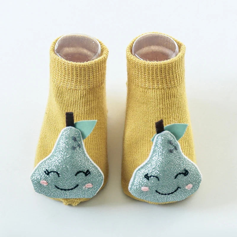 Cute Baby Boy Girl Socks Kids Dinosaur/fox Newborn Cheap Stuff Anti Slip Sokken for 0-3years Bebe Infant Toddlder Floor Socks