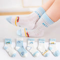 5 Pairs Socks Cotton Breathable Mesh