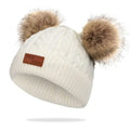 Cute Double Wool Pompom Baby Hat