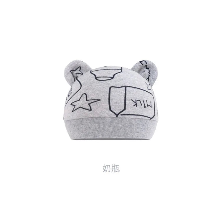 5pcs Baby Cartoon Anti-scratch Gloves Hat Foot Cover Set