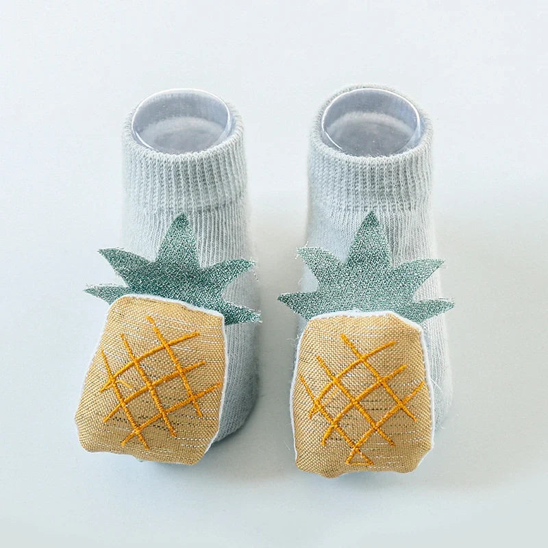 Cute Baby Boy Girl Socks Kids Dinosaur/fox Newborn Cheap Stuff Anti Slip Sokken for 0-3years Bebe Infant Toddlder Floor Socks