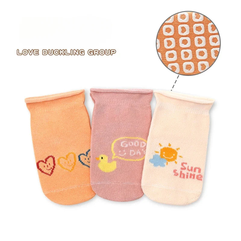 3 Pairs Cartoon Newborn Socks