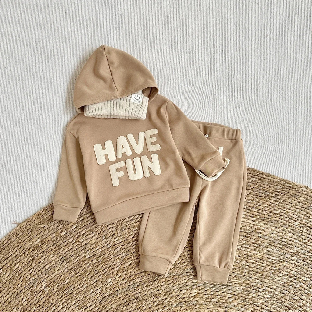 Boys/ Girls Hoodies Suit Casual Style Letter Print 2PCS Sets