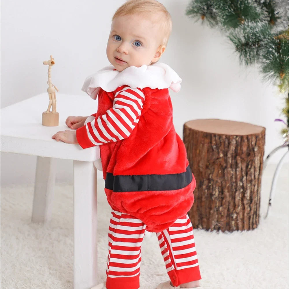 Baby Christmas Santa Claus Costume Romper
