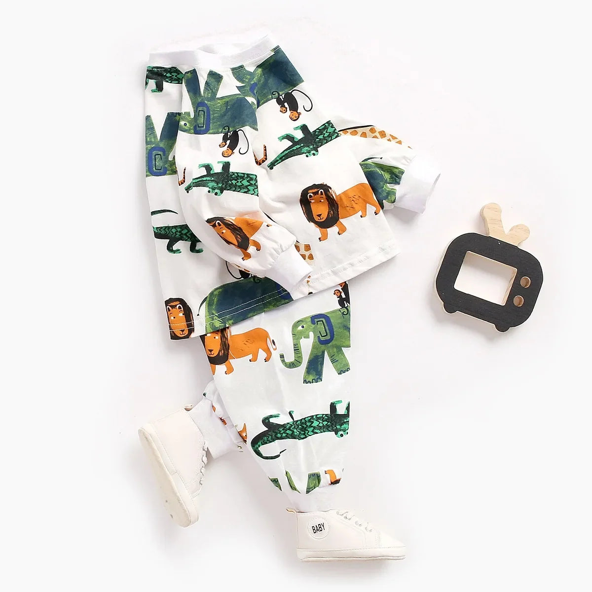 0-4T 2pcs Baby Clothes set Newborn Kid Baby Boy Girl Clothes Autumn Winter Outfit Long Sleeve Top Pant suit Cotton two piece set