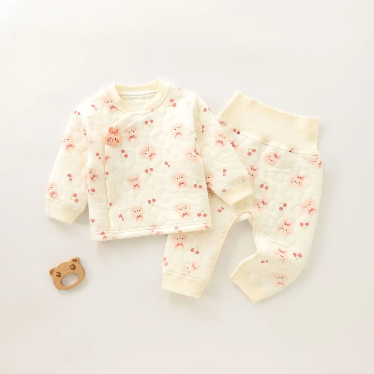 Baby Girl Outfit Combed Cotton Long Sleeve Tops Pants Two Pieces Autumn Winter Infant Clothing Baby Clothes Set