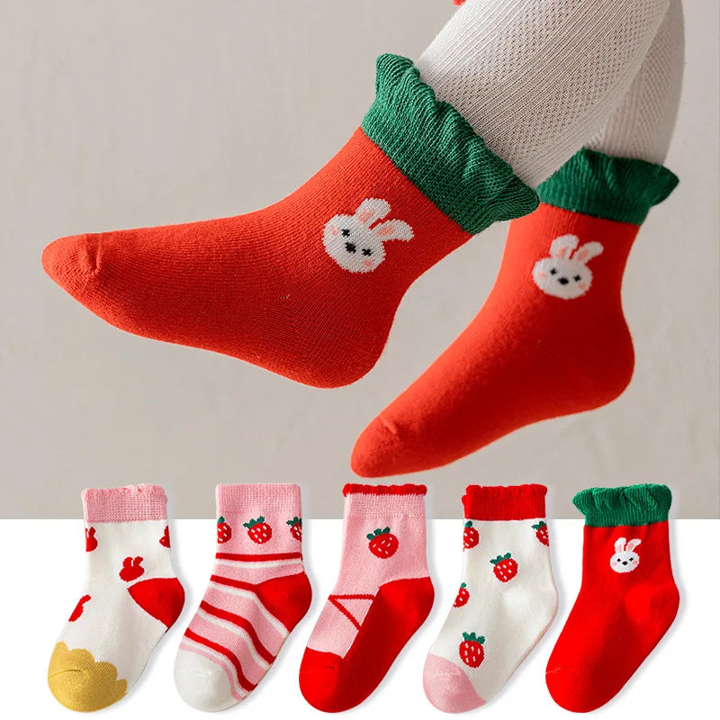 5 Pairs Cartoon Children Socks